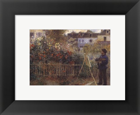 Framed Monet Painting in the Garden at Argenteuil, 1873 Print