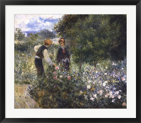 Framed Picking Flowers Print