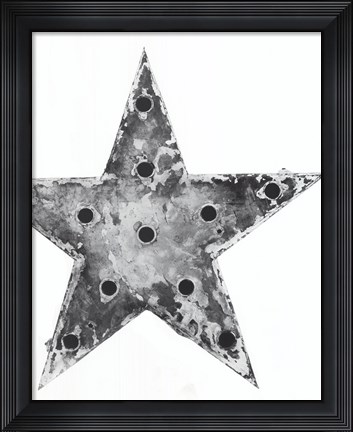 Framed Electric Star Print