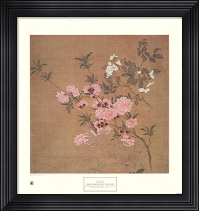 Framed Cherry Blossoms and Wild Roses Print