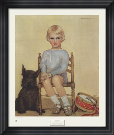 Framed Boy with Dog Print
