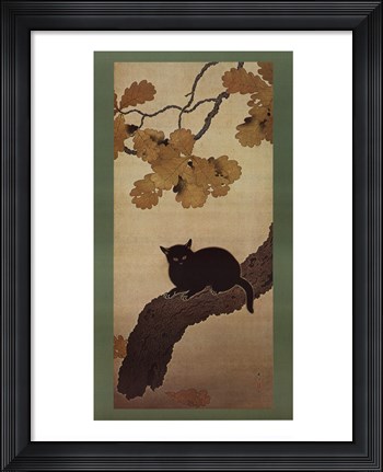 Framed Black Cat Print