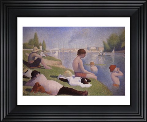 Framed Bathers at Asnieres Print