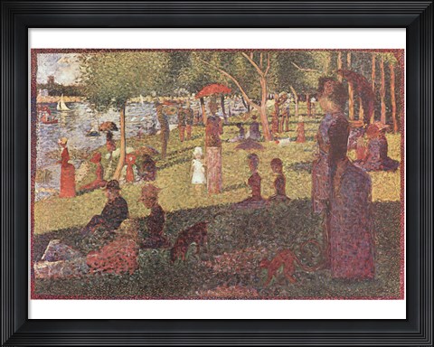 Framed Study for 'Sunday on La Grande Jatte' Print
