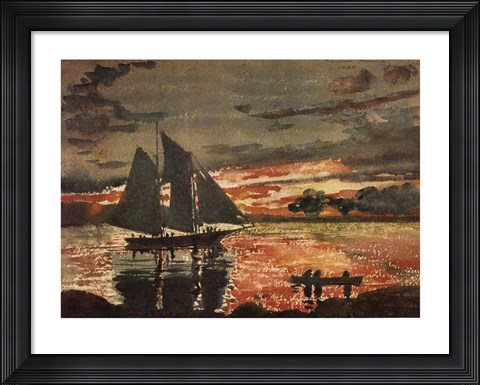 Framed Sunset Fires Print