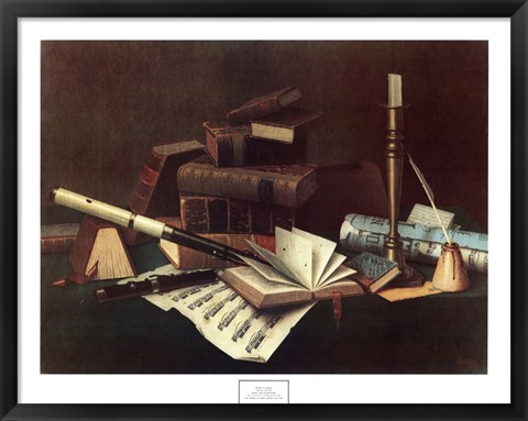 Framed Music and Literature Print