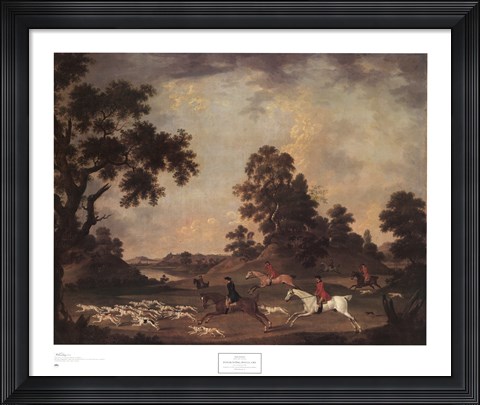 Framed Fox Hunting in Full Cry Print