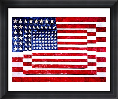 Framed Three Flags Print