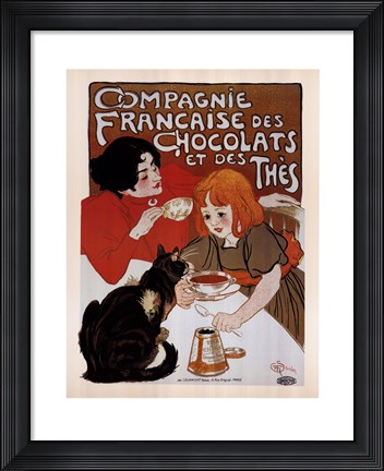 Framed Compagnie Des Chocolats Et Des Thes Print