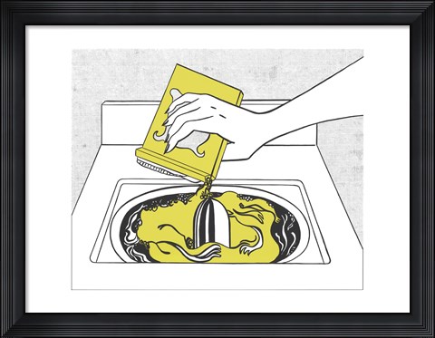 Framed Washing Machine Print