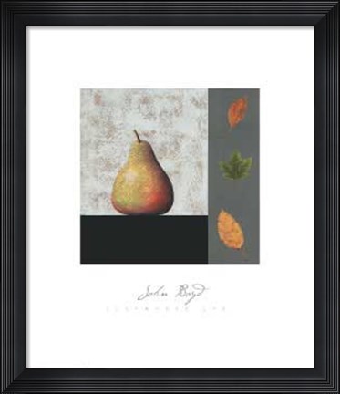 Framed Pear and Leaves Print