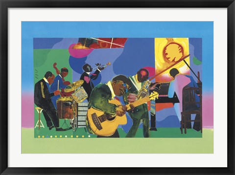 Framed Jammin&#39; at the Savoy Print