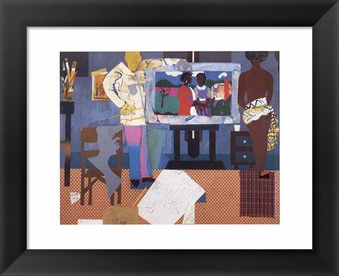 Framed Profile/Part II, The Thirties: Artist with Painting and Model, 1981 Print