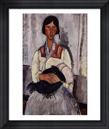 Framed Gypsy with Baby Print