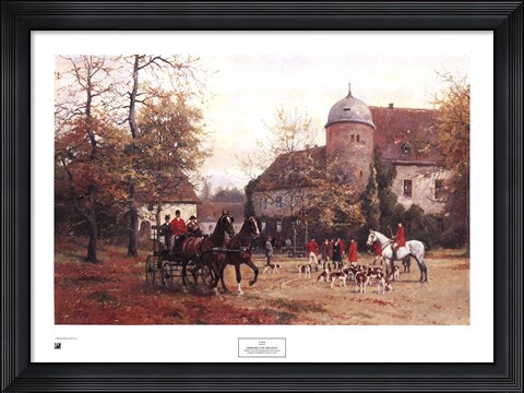 Framed Arriving for the Hunt Print