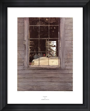 Framed Geraniums Print