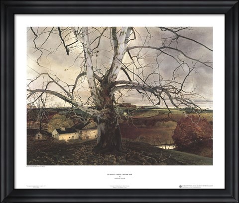 Framed Pennsylvania Landscape, 1941 Print