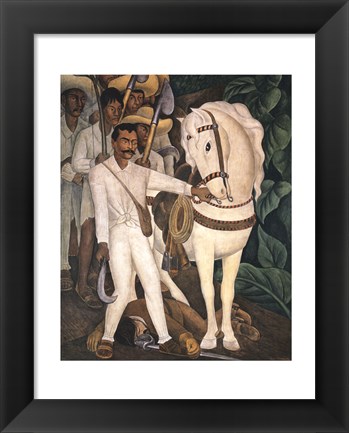 Framed Agrarian Leader Zapata Print