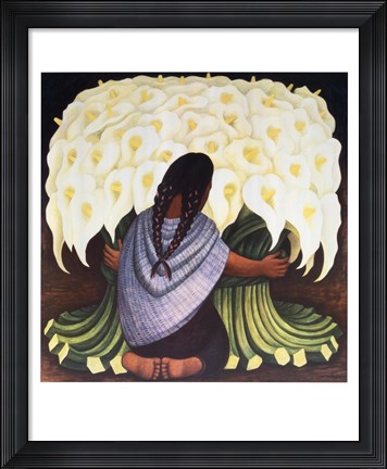 Framed Flower Seller Print