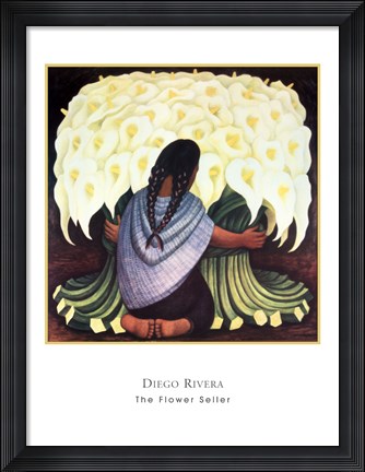 Framed Flower Seller Print