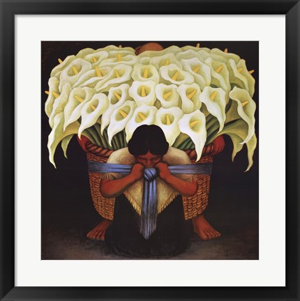 Framed El Vendedor De Alcatraces Print