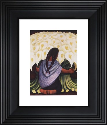 Framed Flower Seller Print