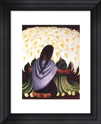 Framed Flower Seller Print
