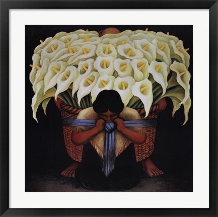 Framed El Vendedor de Alcatraces Print