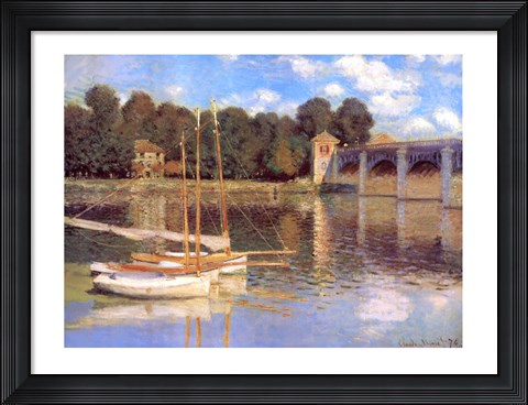 Framed Bridge at Argenteuil Print