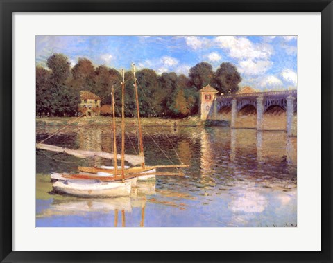 Framed Bridge at Argenteuil Print