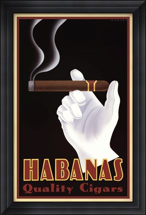 Framed Habanas Quality Cigars Print
