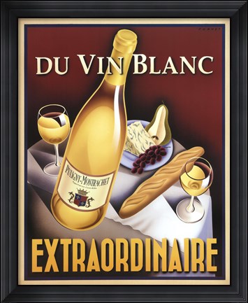 Framed Du Vin Blanc Extraordinaire Print