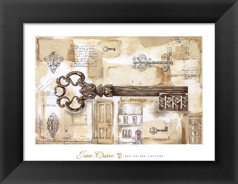 Framed Key to the Country Print