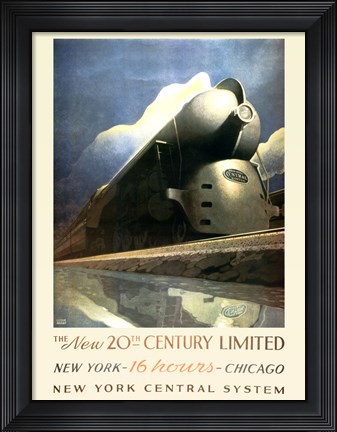 Framed New York to Chicago Print