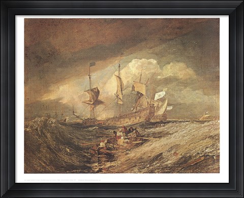 Framed Boats with Anchors Print