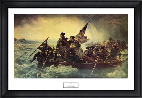 Framed Washington Crossing the Delaware, c.1851 Print