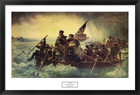 Framed Washington Crossing the Delaware, c.1851 Print