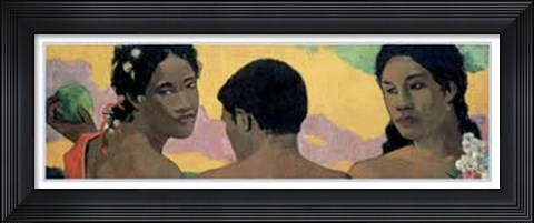 Framed Three Tahitians - Detail Print