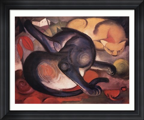 Framed Two Cats Print