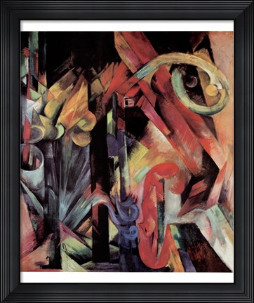 Framed Forest with Squirrel Print