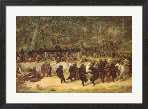Framed Bear Dance, c.1870 Print