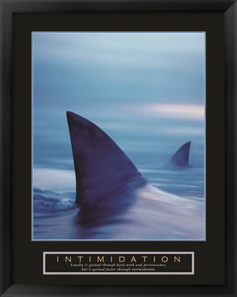 Framed Intimidation - Sharks Print