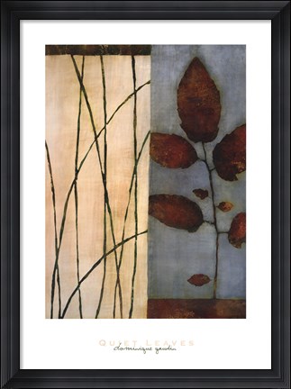 Framed Quiet Leaves Print