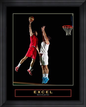 Framed Excel - Basketball Print