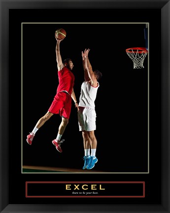 Framed Excel - Basketball Print