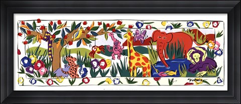 Framed Friends from the Magic Jungle Print