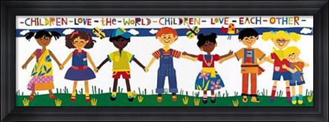 Framed Children Love the World Print
