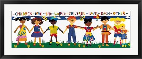 Framed Children Love the World Print