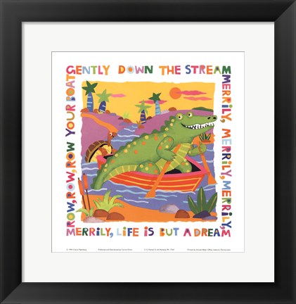 Framed Row Your Boat Print