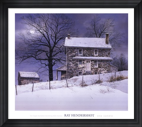 Framed One Candle Print